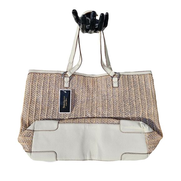 NWT - Juicy Couture 'Palm Spring Dorrit' Straw Tote Bag - Picture 2 of 6